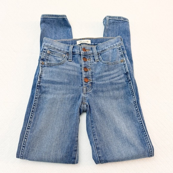 Madewell 10" Roadtripper Medium Wash Button Fly Denim Jeans SIze 23T - Picture 5 of 8